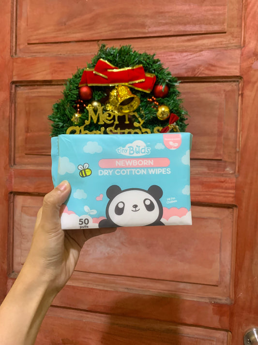 Tiny Buds Dry Cotton Wipes 50's