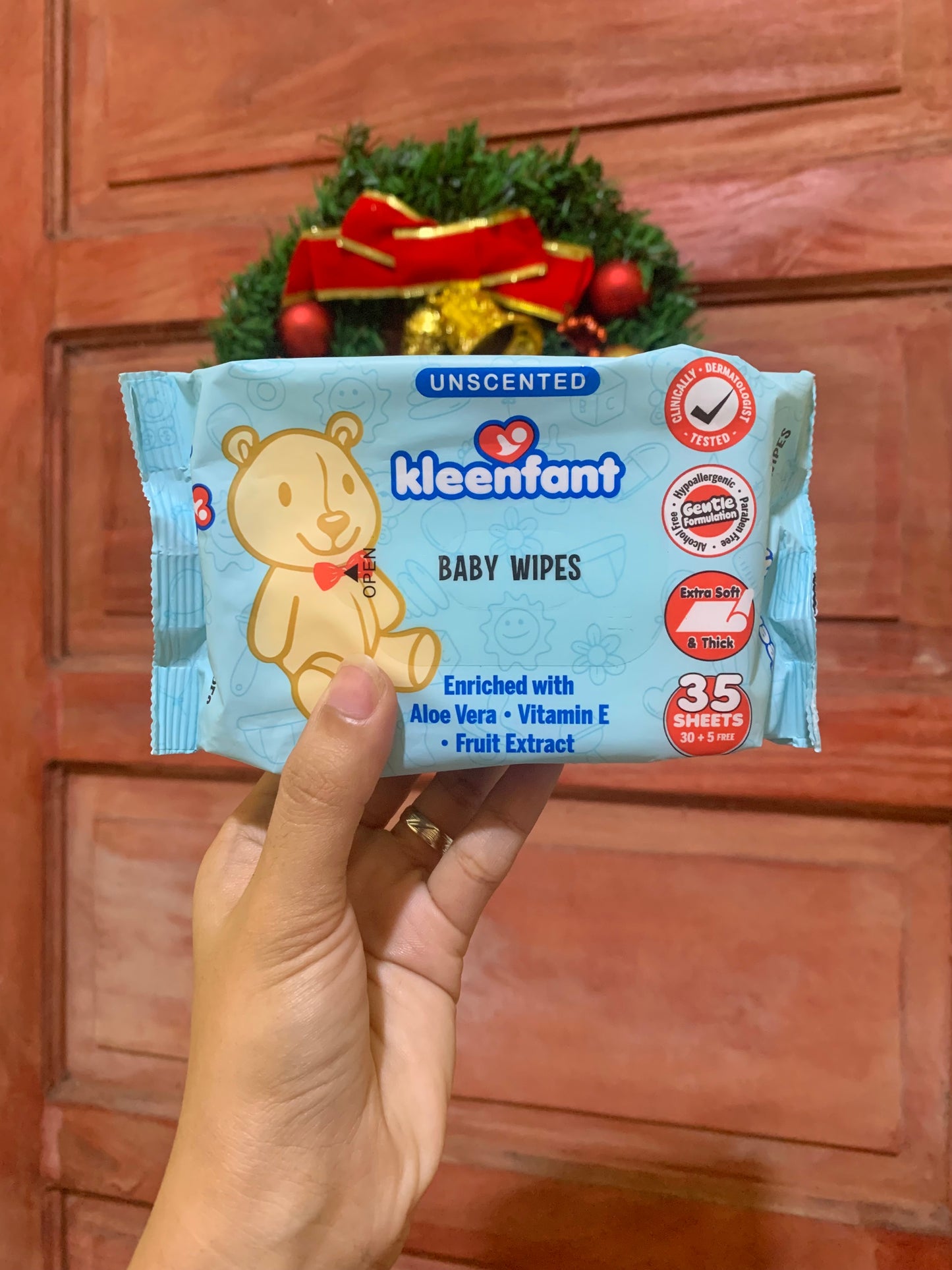Kleenfant Unscented Baby Wipes 35s (Travel Pack)