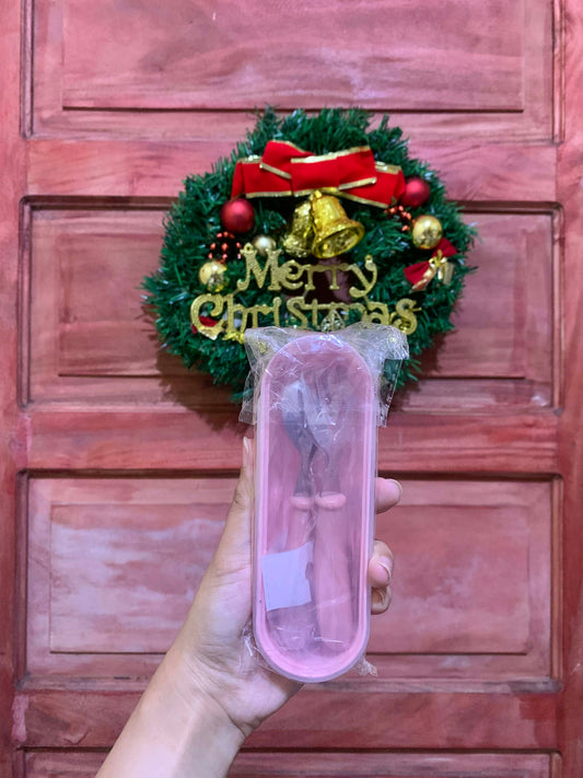 Kids Spoon and Fork Set with Case